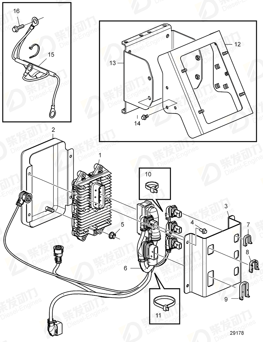 volvo penta Control unit 22040087 Drawing volvo penta Control unit 22040087 Drawing